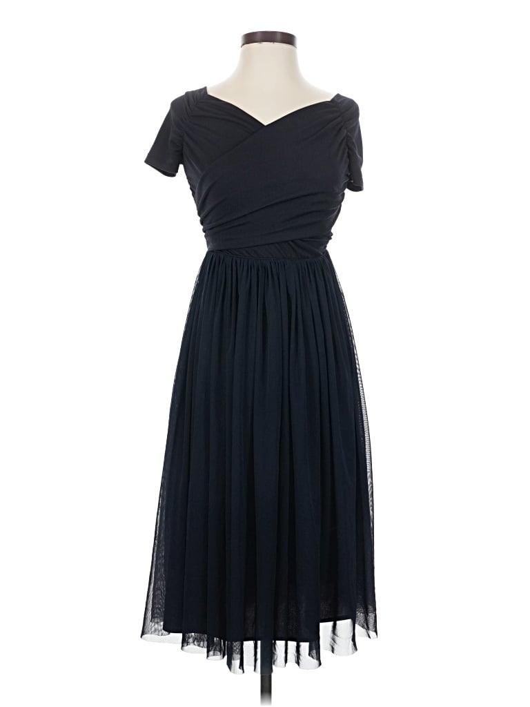 Pre-owned Zara Basic Cocktail Dress In Blue