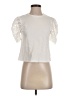 Ellison 100% Cotton Ivory Short Sleeve Top Size S - photo 1