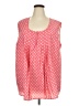Roaman's Polka Dots Pink Sleeveless Blouse Size 28w - photo 1
