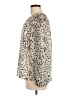 Jade 100% Polyester Animal Print Ivory Long Sleeve Blouse Size M - photo 5