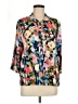 Shana Color Block Blue 3/4 Sleeve Blouse Size M - photo 1