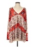 Free People 100% Polyester Red Long Sleeve Blouse Size S - photo 1