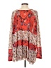 Free People 100% Polyester Red Long Sleeve Blouse Size S - photo 2