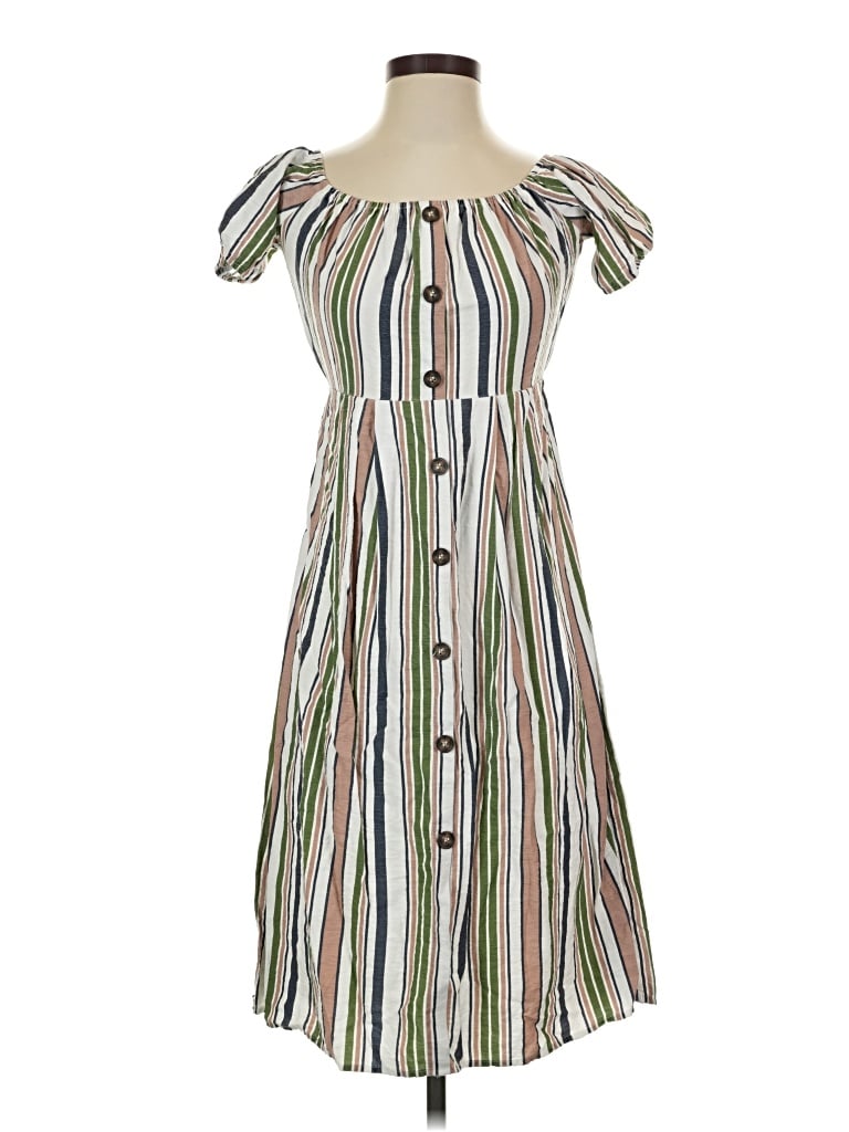 Pre-owned Pink Blush Casual Dress In Green