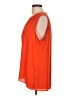 Chaus 100% Polyester Orange Sleeveless Blouse Size L - photo 5