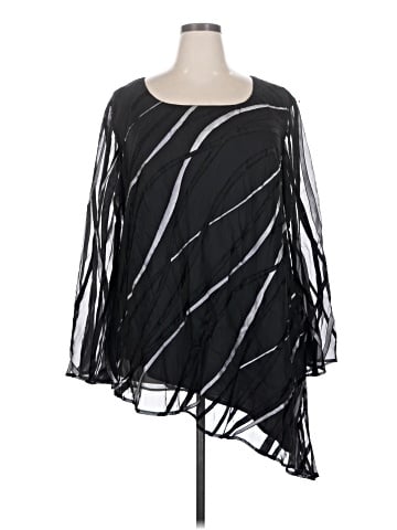 Eva Blue Long Sleeve Blouse (view 1)