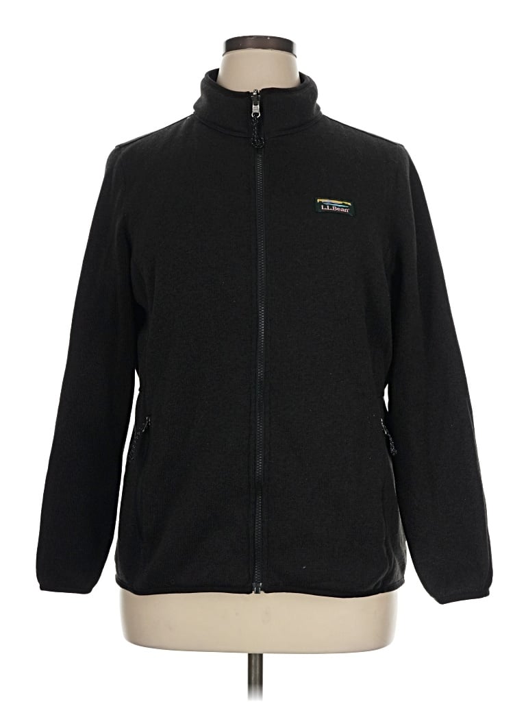 Pre-owned L.l.bean Fleece Jacket In Black