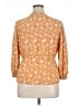 Como Black 100% Rayon Orange 3/4 Sleeve Blouse Size XL - photo 2