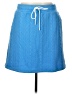 T by Talbots 100% Polyester Chevron-herringbone Blue Casual Skirt Size L - photo 1