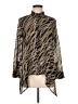 MICHAEL Michael Kors 100% Polyester Animal Print Gold Long Sleeve Blouse Size M (petite) - photo 1
