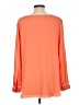 Liz Claiborne 100% Polyester Color Block Orange Long Sleeve Blouse Size L - photo 2
