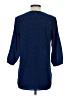 French Connection 100% Polyester Chevron-herringbone Blue 3/4 Sleeve Blouse Size 2 - photo 2