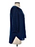 French Connection 100% Polyester Chevron-herringbone Blue 3/4 Sleeve Blouse Size 2 - photo 4