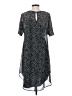 Ann Taylor LOFT 100% Polyester Graphic Black Casual Dress Size S - photo 2