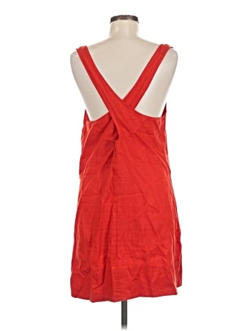 Madewell Cross-Back A-Line Mini Dress in Linen (view 2)