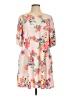 Assorted Brands Floral Ivory Casual Dress Size L - photo 1