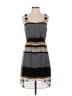Bebe 100% Polyester Stripes Gray Casual Dress Size S - photo 1