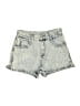 Alexander Wang Tweed Blue Denim Shorts Size M - photo 1