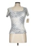 Wrapper Silver Short Sleeve Top Size L - photo 1
