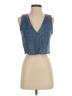 Zara TRF Blue Sleeveless Blouse Size S - photo 1