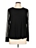 Anne Klein Black Long Sleeve Top Size L - photo 1