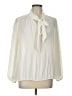 NANETTE Nanette Lepore 100% Polyester Ivory Long Sleeve Blouse Size L - photo 1