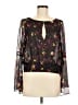 Bebe 100% Polyester Black Long Sleeve Blouse Size 6 - photo 1
