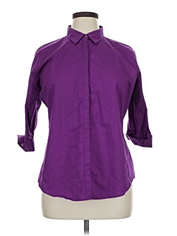 Worthington 3/4 Sleeve Button-Down Shirt (view 1)