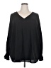 Jessica London 100% Polyester Black Long Sleeve Blouse Size 28w - photo 1