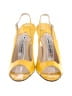 Manolo Blahnik 100% Leather Color Block Yellow heels Size EU 36 1/2 - photo 2