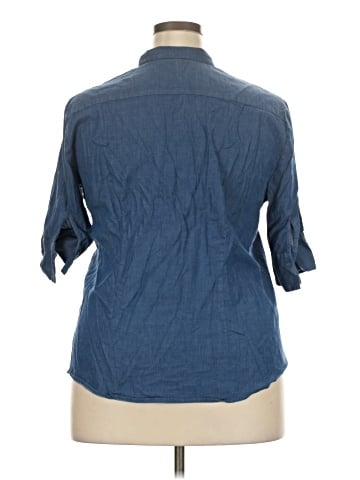 7th Avenue Design Studio New York & Company 3/4 Sleeve Button-Down Shirt (view 2)
