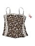 Lands' End Houndstooth Brown Swimsuit Top Size 10 - photo 1