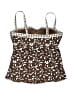 Lands' End Houndstooth Brown Swimsuit Top Size 10 - photo 2