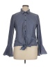 ECI Blue Long Sleeve Blouse Size 14 - photo 1