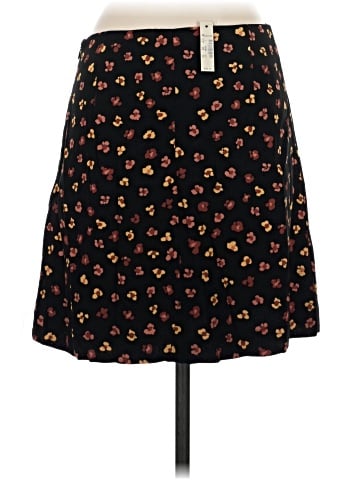 Madewell Side-Button A-Line Mini Skirt in Feline Floral (view 2)