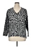 Jones New York Animal Print Silver Pullover Sweater Size XL - photo 1