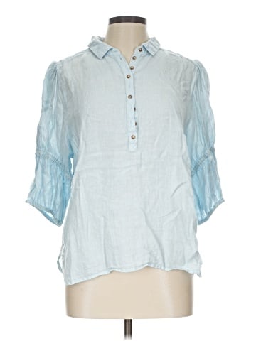 Pilcro 3/4 Sleeve Button-Down Shirt (view 1)