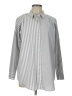J.Jill Stripes Gray Long Sleeve Button-Down Shirt Size L - photo 1