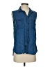 Madewell Blue Sleeveless Button-Down Shirt Size S - photo 1