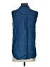 Madewell Blue Sleeveless Button-Down Shirt Size S - photo 2