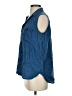 Madewell Blue Sleeveless Button-Down Shirt Size S - photo 5