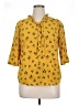 Park Avenue Yellow 3/4 Sleeve Blouse Size 14 - photo 1