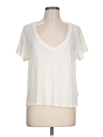 Madewell Softfade Cotton V-Neck Crop Tee (view 1)