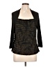 AGB Black 3/4 Sleeve Blouse Size L - photo 1
