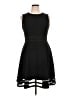 Calvin Klein Solid Black Cocktail Dress Size 14 - photo 1