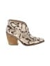Vince Camuto 100% Leather Animal Print Ivory Ankle Boots Size 8 - photo 1