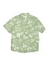 Zara Tropical Green Short Sleeve Button-Down Shirt Size 9 - photo 1