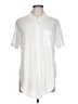 Theory White Short Sleeve Button-Down Shirt Size L - photo 1