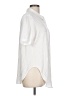 Theory White Short Sleeve Button-Down Shirt Size L - photo 4