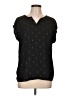 Papermoon 100% Polyester Black Short Sleeve Blouse Size L - photo 1
